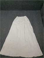 Antique handsewn embroidered underskirt, xs