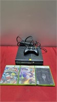 Xbox 360 and 3 games in the case