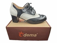 Odema Black & White colored heels - Size 7.5