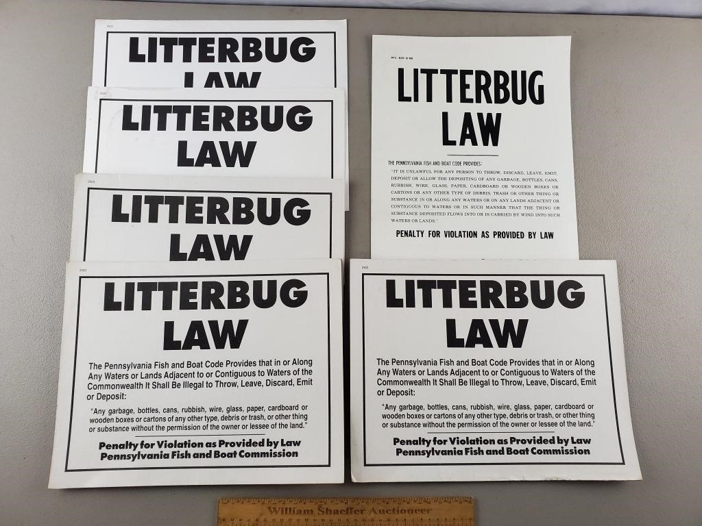 Vintage Litterbug Signs