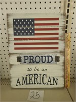 Proud american plaque.