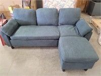 2 Piece - Grey Fabric Chaise Sectional
