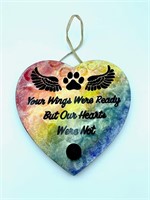 12” Hand Painted Dog Memorial Sign/Leash Hanger