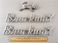 Vintage Brockway Truck Emblems Husky