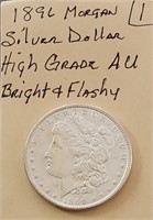 1896 Morgan Silver Dollar- High Grade