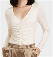 NEW A New Day Women's Long Sleeve Ruched Slim