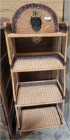 WICKER SHELVING UNIT