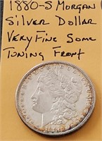 1880-S Silver Dollar- Very Fine