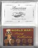 American Coin Treasures WWI Penny Collection Coins