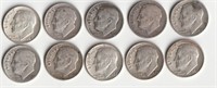 10 90% Silver Roosevelt Dimes