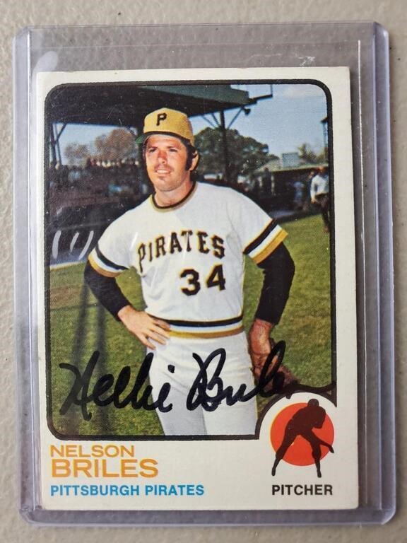 1973 Topps Nellie Briles Signed Card