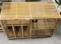 BAMBOO RATTAN  ENTERTAINMENT STAND