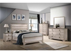B3050-K Driftwood Gray 4 Piece Panel Bedroom Set
