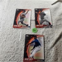 3 Topps Pro Debut Heat Cards