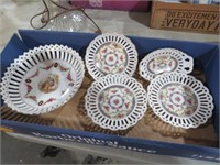 COLL OF HANDPAINTED GERMANY PLATES AND BOWL