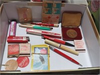 VINTAGE COCA-COLA PENS, DECK 1958 CARDS, LIIGHTERS