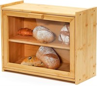 Bamboo Double Layer Bread Box