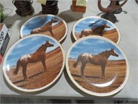 4 GORHAM HORSE PLATES ON CLOUD 9