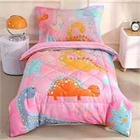 Wowelife Toddler Bedding Set - Pink/Dinosaur
