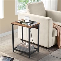 YBIGIN Nightstand with Charging Station