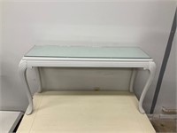 White Painted removable Glass Top Entry/Sofa Table