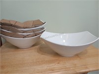 4 On the Side Over and Back Ceramic Bowls