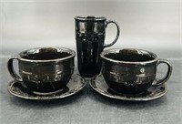 Longaberger Pottery Tea Sets & Tall Mug