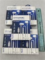 NEW Lot of 5-iPhone Compatible Dynamic Earbuds