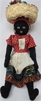 Antique Black Americana Doll & 3 Table Clothes