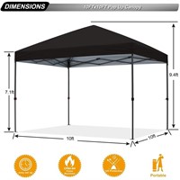 ABCCANOPY Outdoor Easy Pop up Canopy Tent (10X10,)
