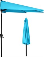 NEW $73 Patio Half Round Umbrella 9ft