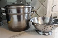 Double Boiler and Metal Strainer