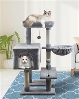 MIAO PAW 12Grey Cute Cat Tree Tower for Indoor