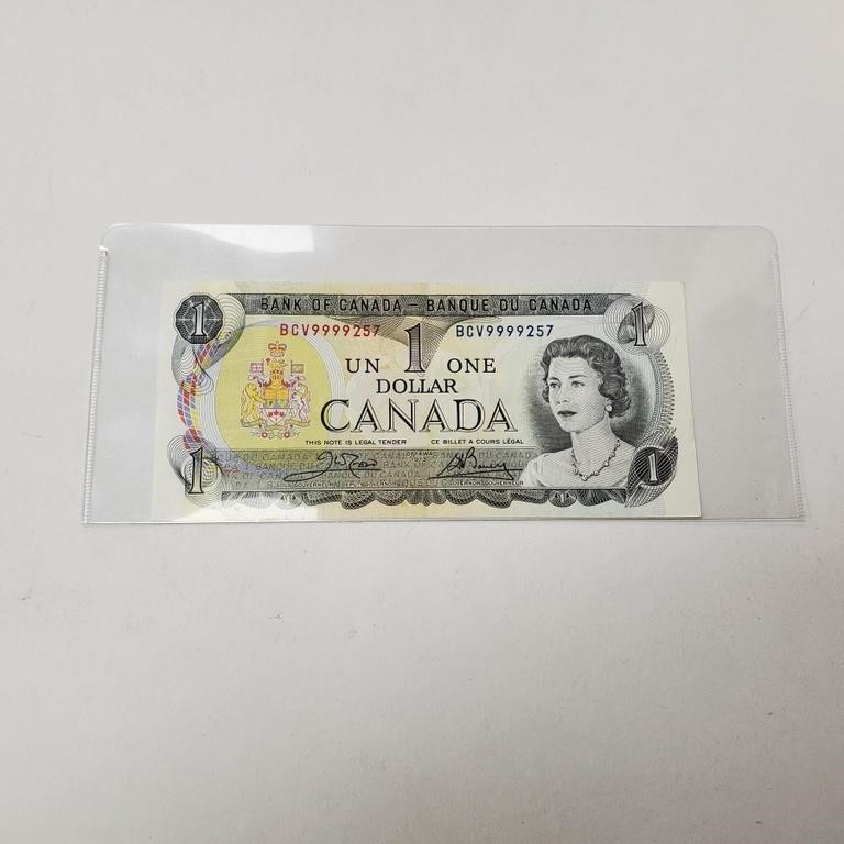 $1.00 Canadian Paper Money, uncirculated,