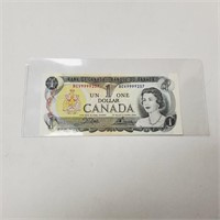 Canadian $1.00 Bill, uncirculated,