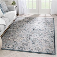 Oriental Floral Beige 7'10" x 9'10" Area Rug