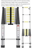 20' Aluminum Telescoping Extension Ladder w/