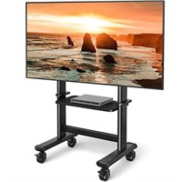 Mobile TV Cart Rolling TV Stand with Wheels for
