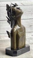 Abstract Bronze Sculpture of Young Girl