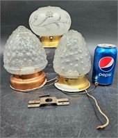 Vintage 1950's Ceiling Light Fixtures Working