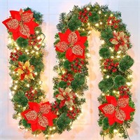 9FT Christmas Garland, Christmas Fireplace Decor