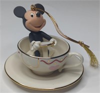 Lenox Disney Mickey Mouse Tea Cup Ride Ornament,