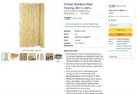 SM2181  Forever Bamboo Reed Fencing, 6ft H x 16ft