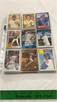 Assorted Chicago cubs baseball cards.