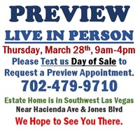 PREVIEW LIVE IN PERSON - Thursday, March 28th