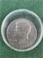 Bicentennial Kennedy half dollar coin in coin