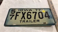 Iowa license plate