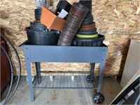 Garden Cart with Planting Pots