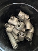 Approximately 25 3/4" Stainless Steel Fittings
