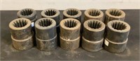 (10) Assorted Spline Impact Sockets